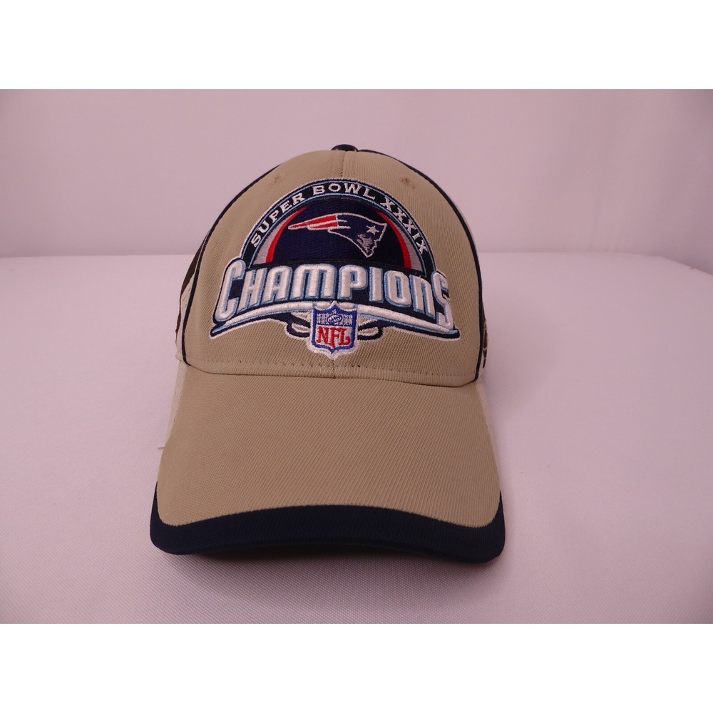 Reebok NFL New England Patriots Super Bowl Champions XXXIX‎ Tan Brown Hat Cap